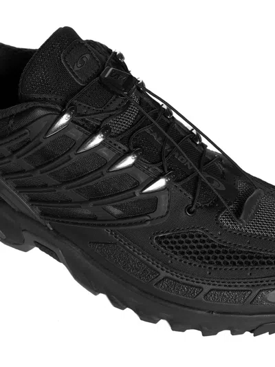 Salomon Acs Pro Advanced Rubber-trimmed Mesh Sneakers In Black/black/black