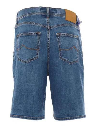 Jacob Cohen Denim Bermuda Shorts In Multicolor