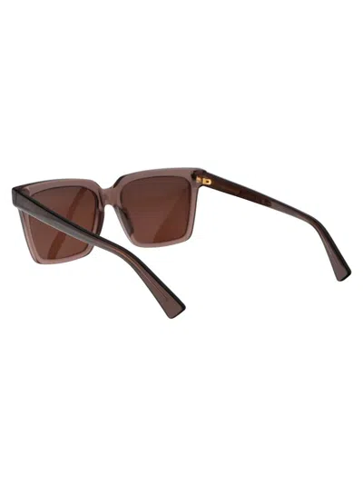 Shop Bottega Veneta Sunglasses In 003 Brown Brown Red