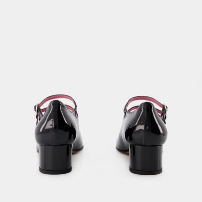 Carel Paris 'kina' Black Mary Janes With Straps And Block Heel In Black