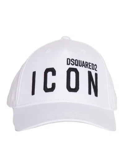 D-squared2 Hat In White