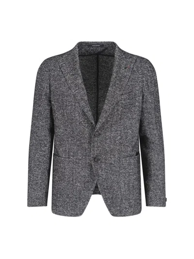 Tagliatore Tailored Suit Jacket Notch Lapel In Grey
