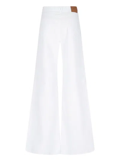 Versace 'medusa '95' Denim Trousers In White