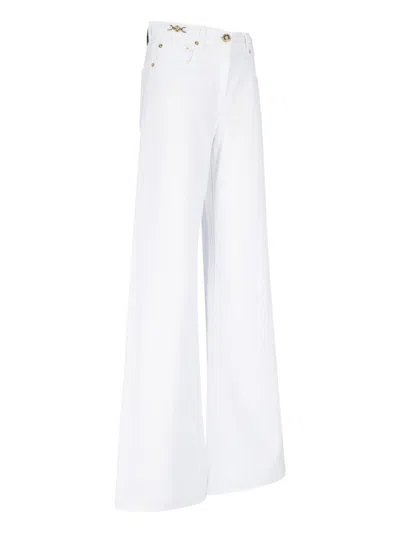 Versace 'medusa '95' Denim Trousers In White