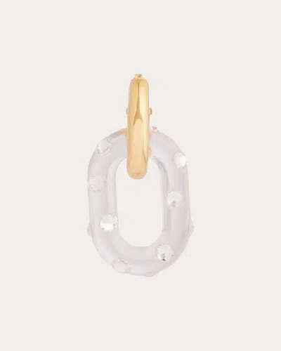 Rabanne Xl Link Earrings In Gold/crystal