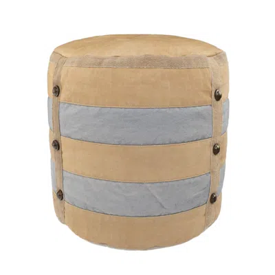 Homezia 16" Tan 100% Cotton Ottoman