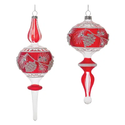 Houzbling Drop Ornament (set Of 6) 7.75"h, 9"h Glass