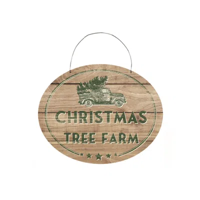 Houzbling Christmas Tree Farm Sign 10"l X 8"h Mdf