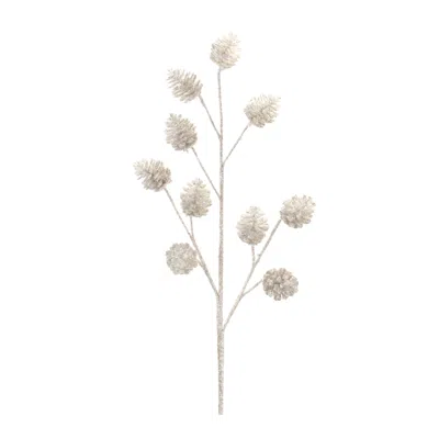 Houzbling Glitter Pine Cone Spray (set Of 6) 31"h Plastic
