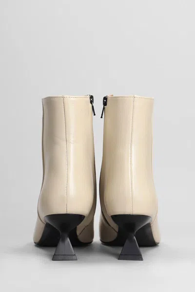 Shop Festa Jina High Heels Ankle Boots In Beige