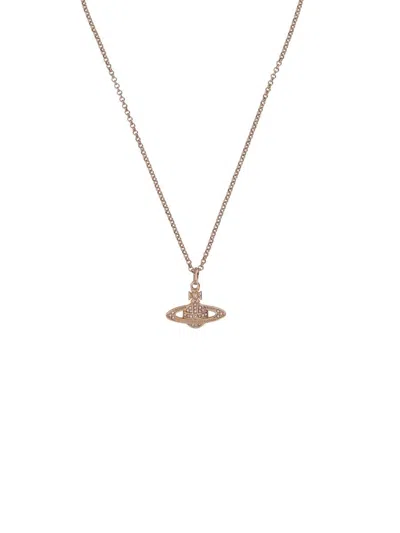 Shop Vivienne Westwood Necklaces In Pink Gold