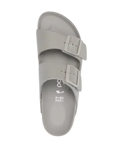 Birkenstock Platform Sandals Asymmetric Toe In Gray