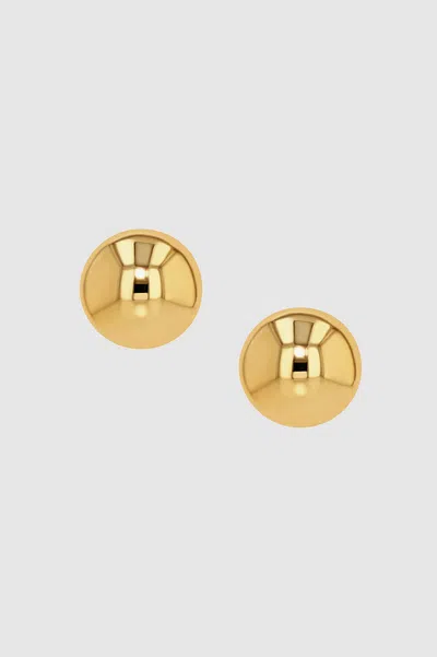 Anine Bing Large Dome Earrings In Gold In 14k Gold