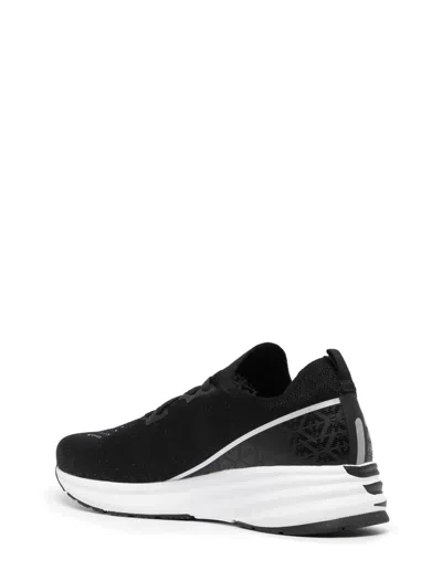 Ea7 Crusher Distance Sneakers In Black+white