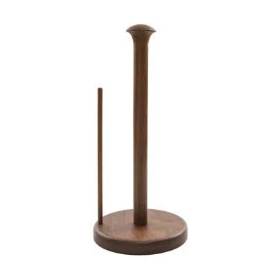 Homezia Free Standing 5.88 " Wood Paper Towel Holder In Multi