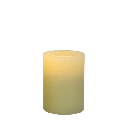 Homezia 4" Ivory Flameless Pillar Candle