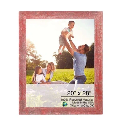 Homezia 18x24 Rustic Smoky Black Picture Frame With Plexiglass Holder