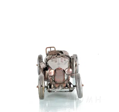 Homezia C1924 Bugatti Bronze And Silver Racecar Model Sculpture