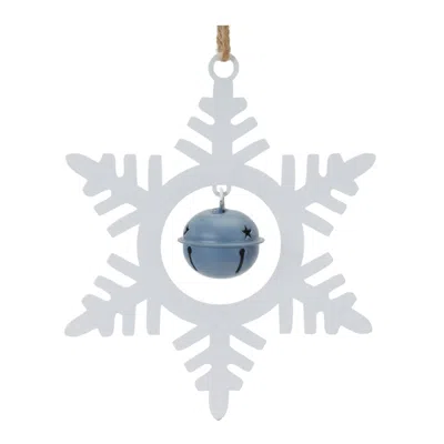 Houzbling Snowflake Ornament W/bell (set Of 12) 6.5"h Iron