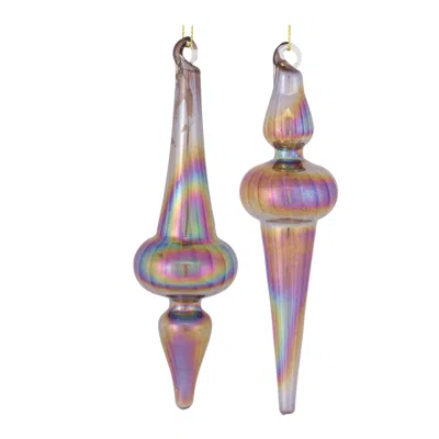 Houzbling Drop Ornament (set Of 12) 6"h Glass