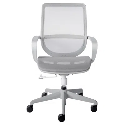 Homezia Gray Adjustable Swivel Mesh Rolling Office Chair