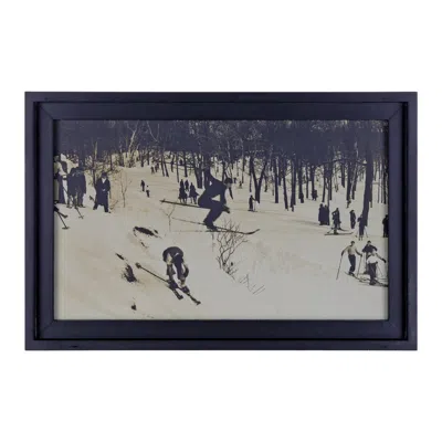 Houzbling Vintage Skier Frame 18"l X 12"h Mdf/paper
