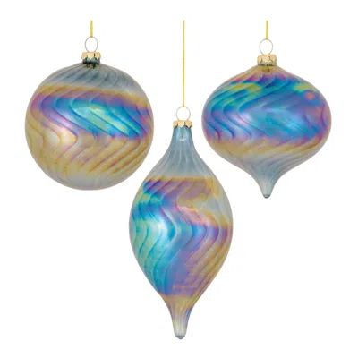 Houzbling Ornament (set Of 6) 4.75"h, 4.75"h, 7"h Glass