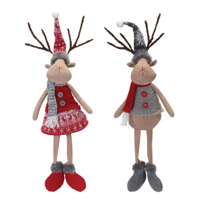Houzbling Deer Shelf Sitter (set Of 2) 23"h Polyester