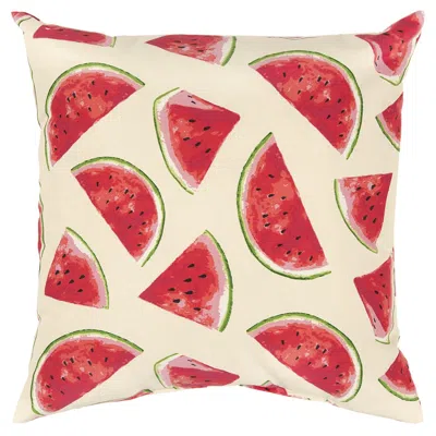 Homezia Set Of Two 22" X 22" Red Indoor Outdoor Throw Pillow Cover & Insert