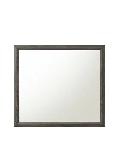 Homezia 35" Rectangle Wall Mounted Accent Mirror With Frame