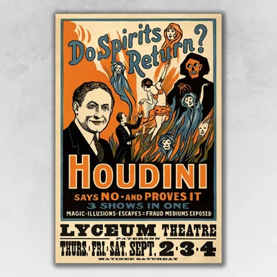 Homezia Houdini Spirits Vintage Magic Unframed Print Wall Art