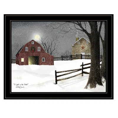 Homezia Light In The Stable 7 Black Framed Print Wall Art