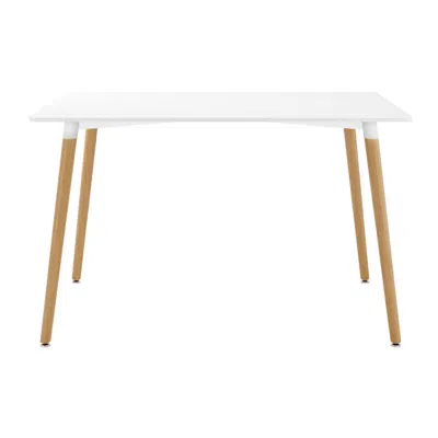 Homezia 30" White And Natural Solid Wood Dining Table