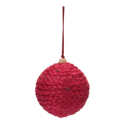 Houzbling Ball Ornament (set Of 4) 4"d Jute