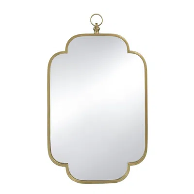 Homezia 36" Champagne Abstract Framed Accent Mirror