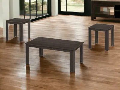 Homezia Set Of Three 44" Oak Rectangular Coffee Table