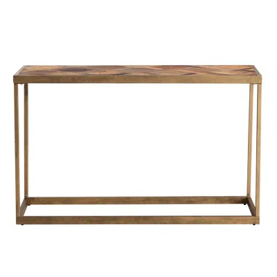 Homezia 48" Natural Reclaimed Wood And Metal Frame Console Table