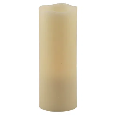 Homezia 8" Ivory Flameless Pillar Candle