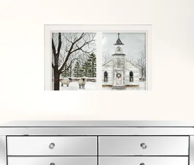 Homezia I Heard The Bells On Christmas Day 1 White Framed Print Wall Art