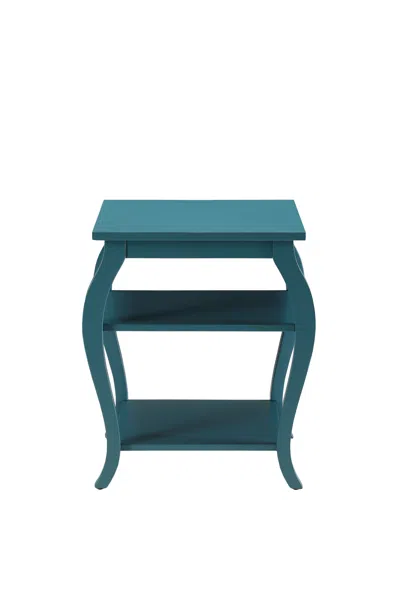 Homezia Pop Of Color Bow Leg Square End Or Side Table