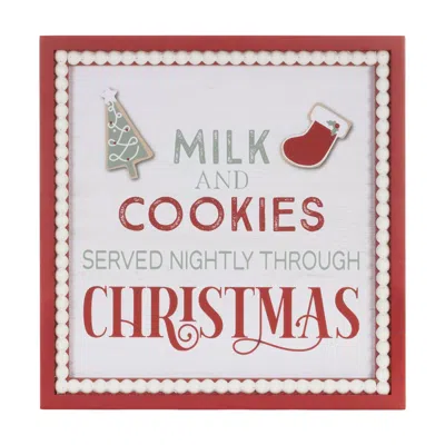 Houzbling Milk And Cookie Sign 15"sq Mdf/wood