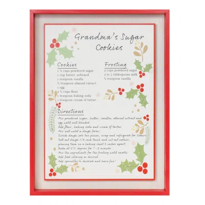 Houzbling Sugar Cookie Recipe Plaque 12"l X 16.5"h Mdf/wood