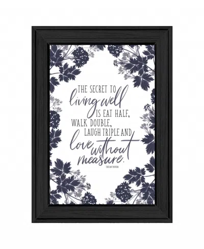 Homezia The Secret To Living Well 2 Black Framed Print Wall Art