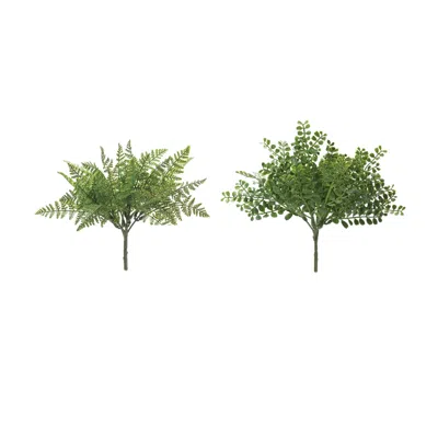 Houzbling Fern Bush (set Of 12) 8.75"h Plastic
