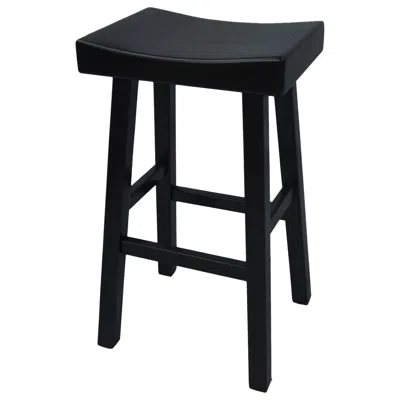 Homezia 30" Solid Wood Backless Bar Height Bar Chair
