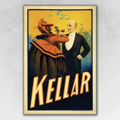 Homezia Kellar Drinks With The Devil Vintage Magic Unframed Print Wall Art