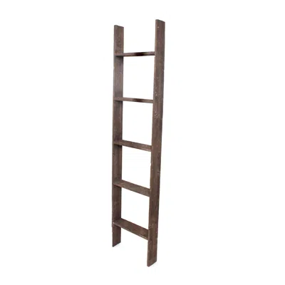 Homezia 5 Step Rustic Wood Ladder Shelf