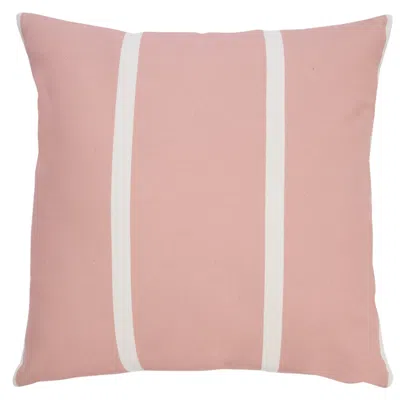 Homezia 20" X 20" Pink Zippered Geometric Indoor Outdoor Throw Pillow