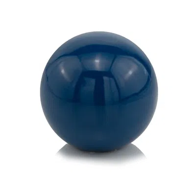 Homezia 4" X 4" X 4" Blue Aluminum Classic Sphere
