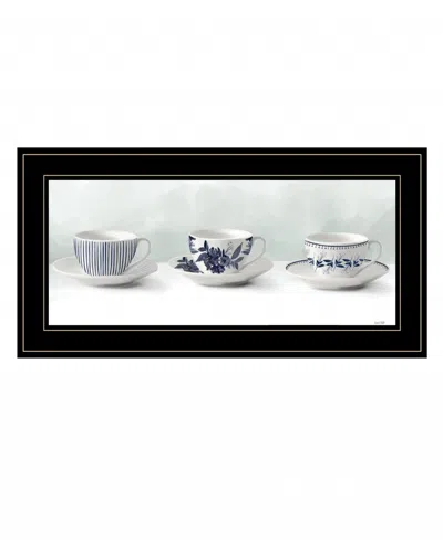 Homezia Tea Time 3 Black Framed Print Kitchen Wall Art